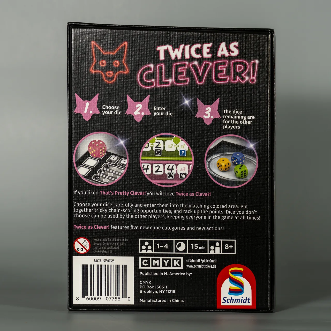 CMYK Twice as Clever jeu de dés deuxième volet