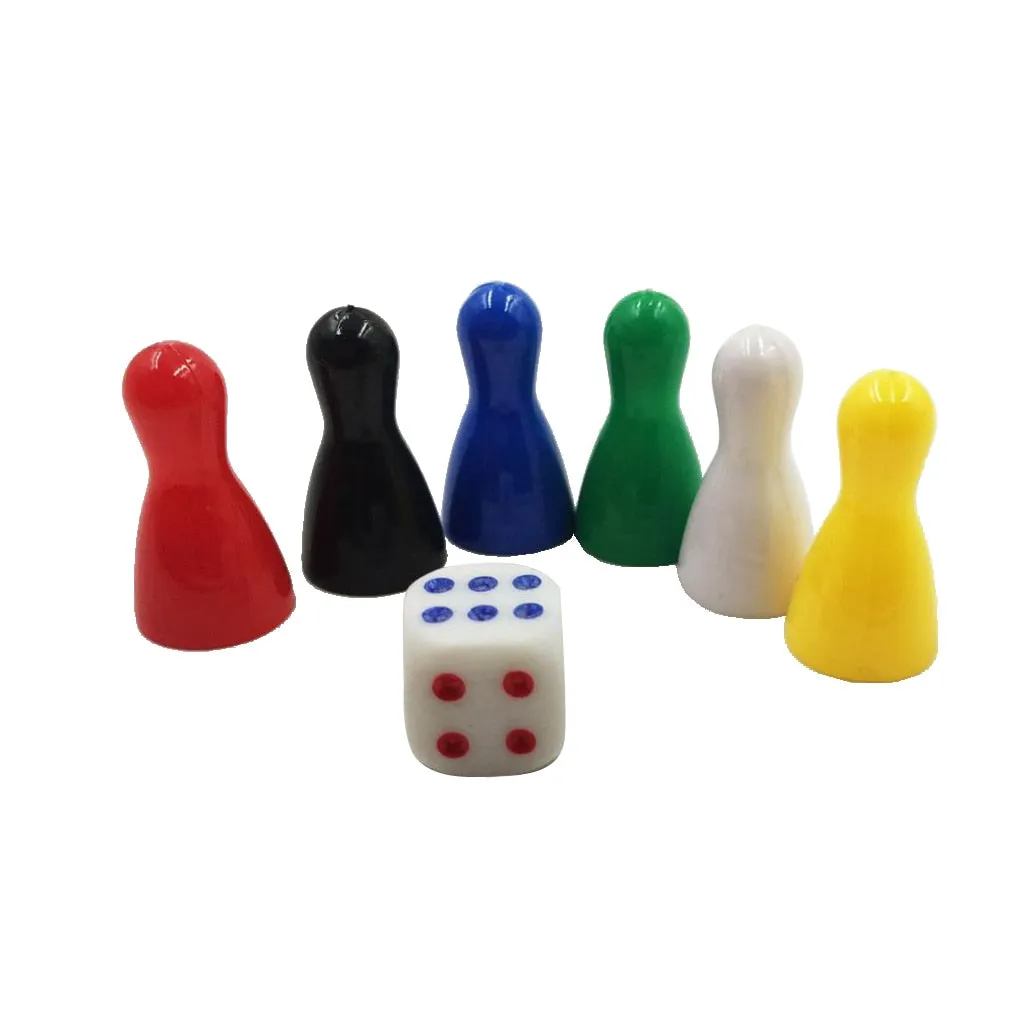 ION Game Design Pack 6 pions dés jeu de société multicolore