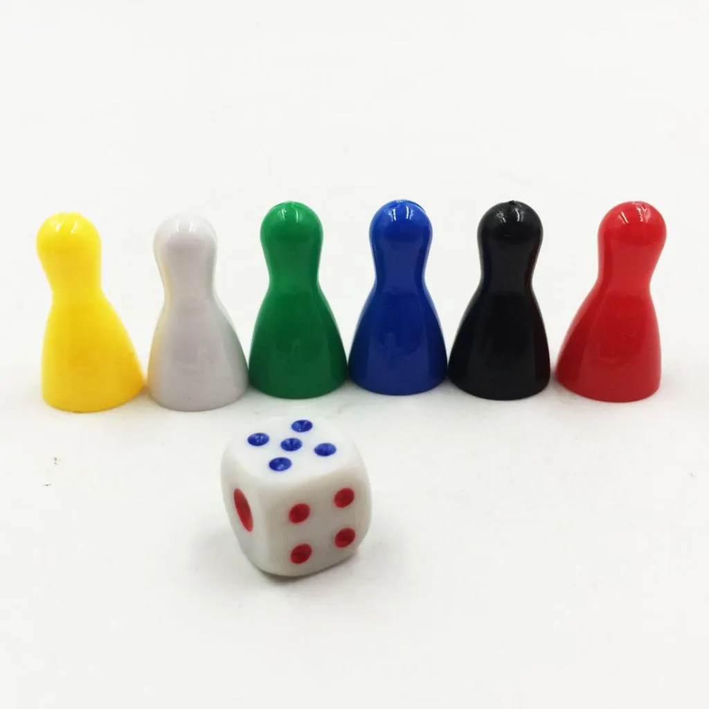 ION Game Design Pack 6 pions dés jeu de société multicolore