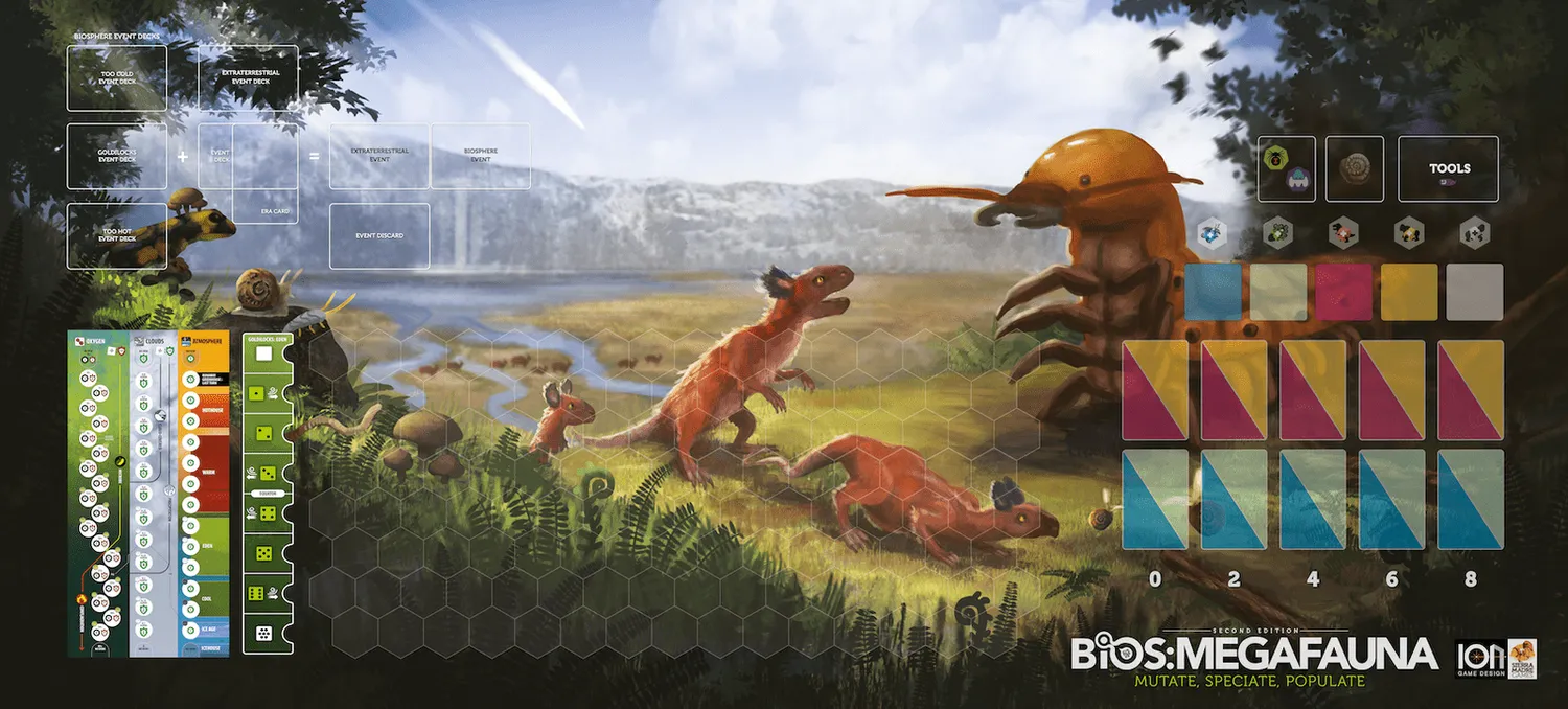 ION Game Design Bios Mesofauna Megafauna tapis néoprène double face