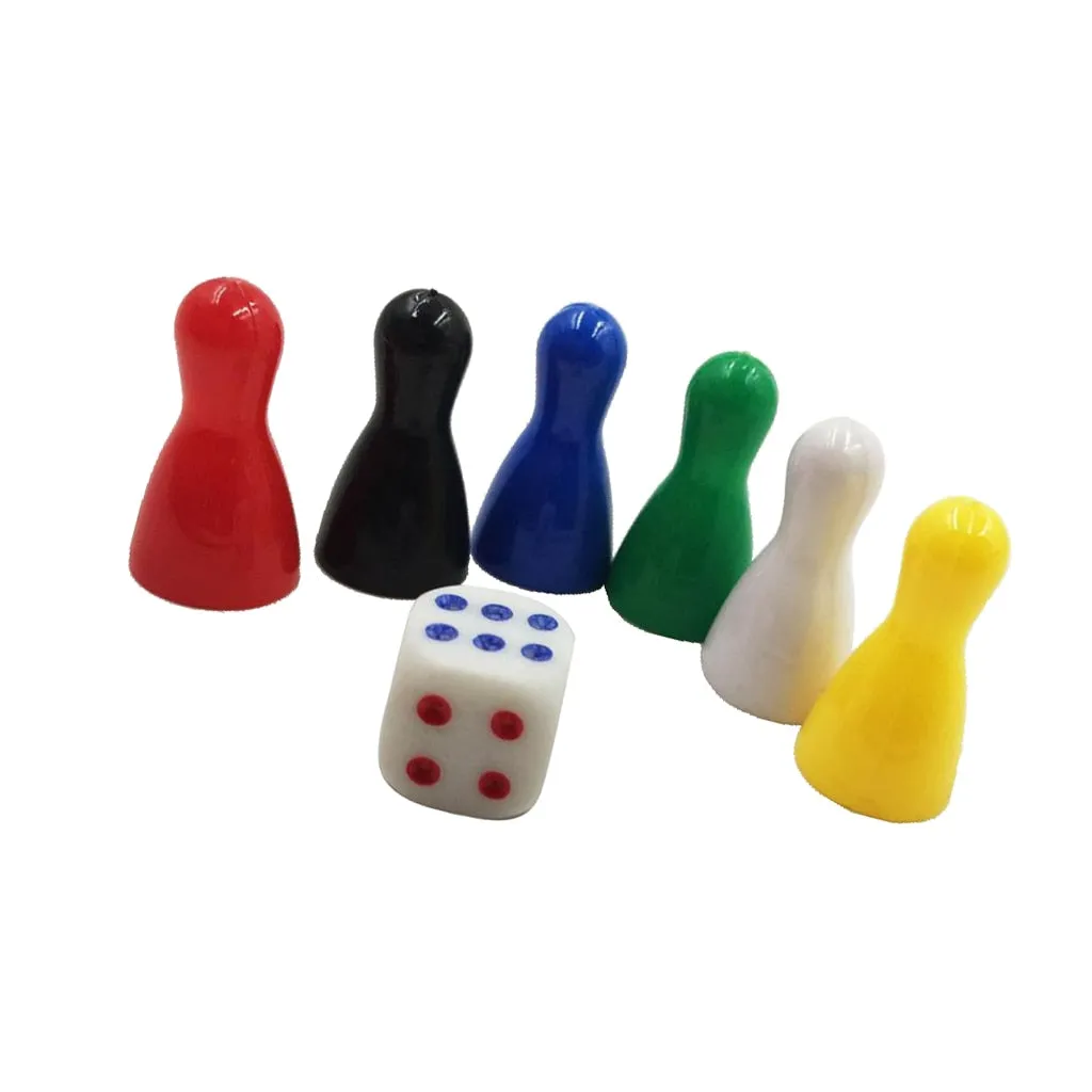 ION Game Design Pack 6 pions dés jeu de société multicolore