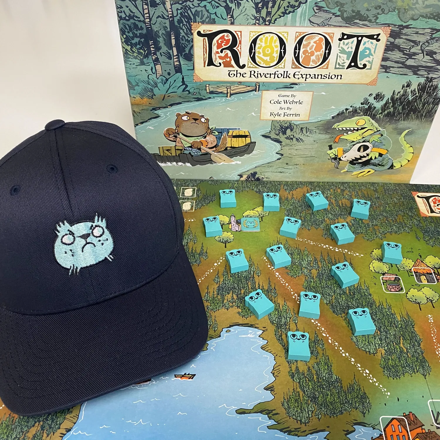 Leder Games Root Riverfolk casquette noire S/M stretch