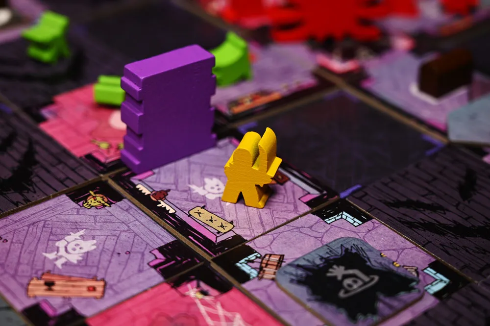 Leder Games Vast Haunted Hallways extension jeu + meeples bois
