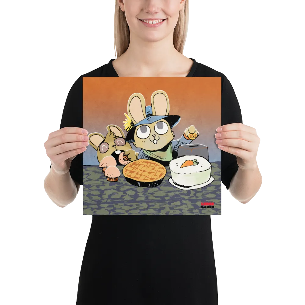 Leder Games Root Bake Sale affiche 25x25 festin lapins