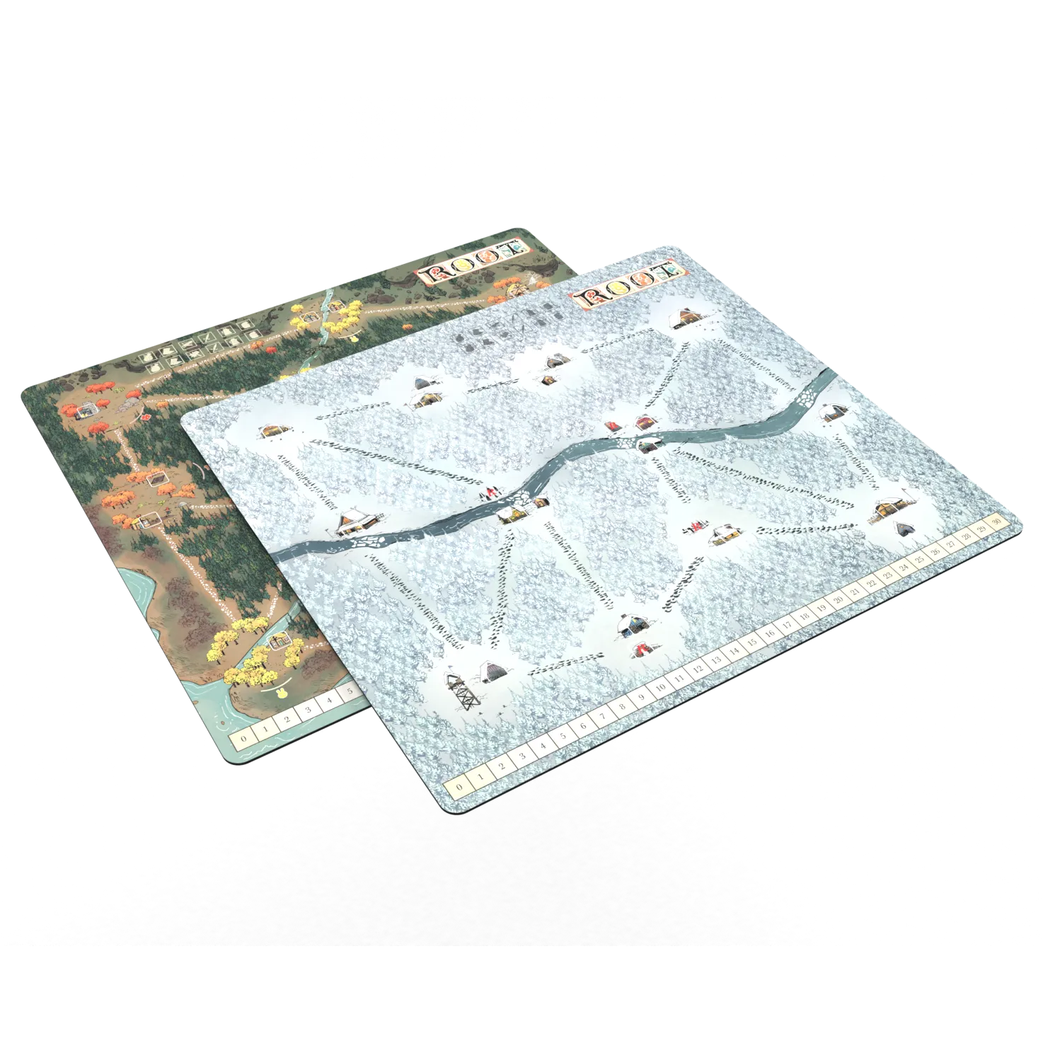 Leder Games Root Playmat Fall/Winter tapis de jeu double face