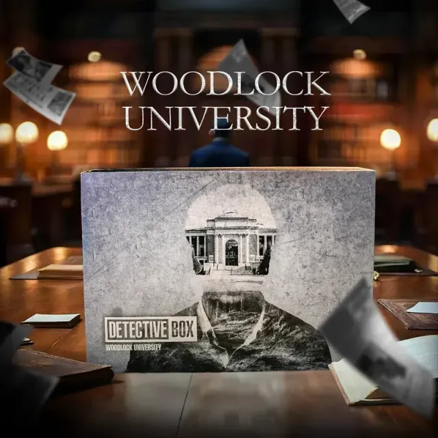 Detective Box Woodlock University jeu d'enquête version anglaise