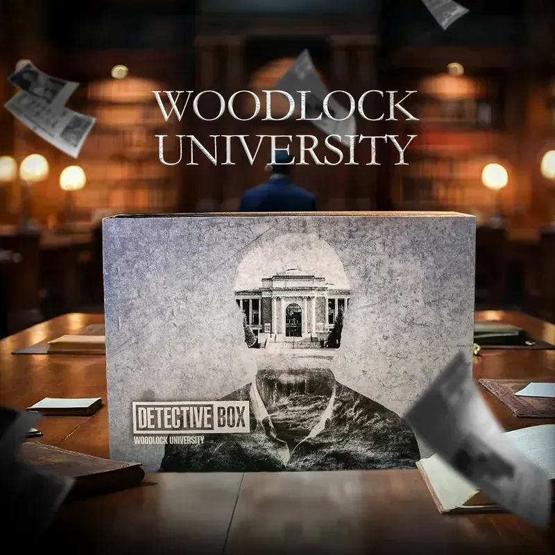 Detective Box Woodlock University jeu d'enquête version anglaise
