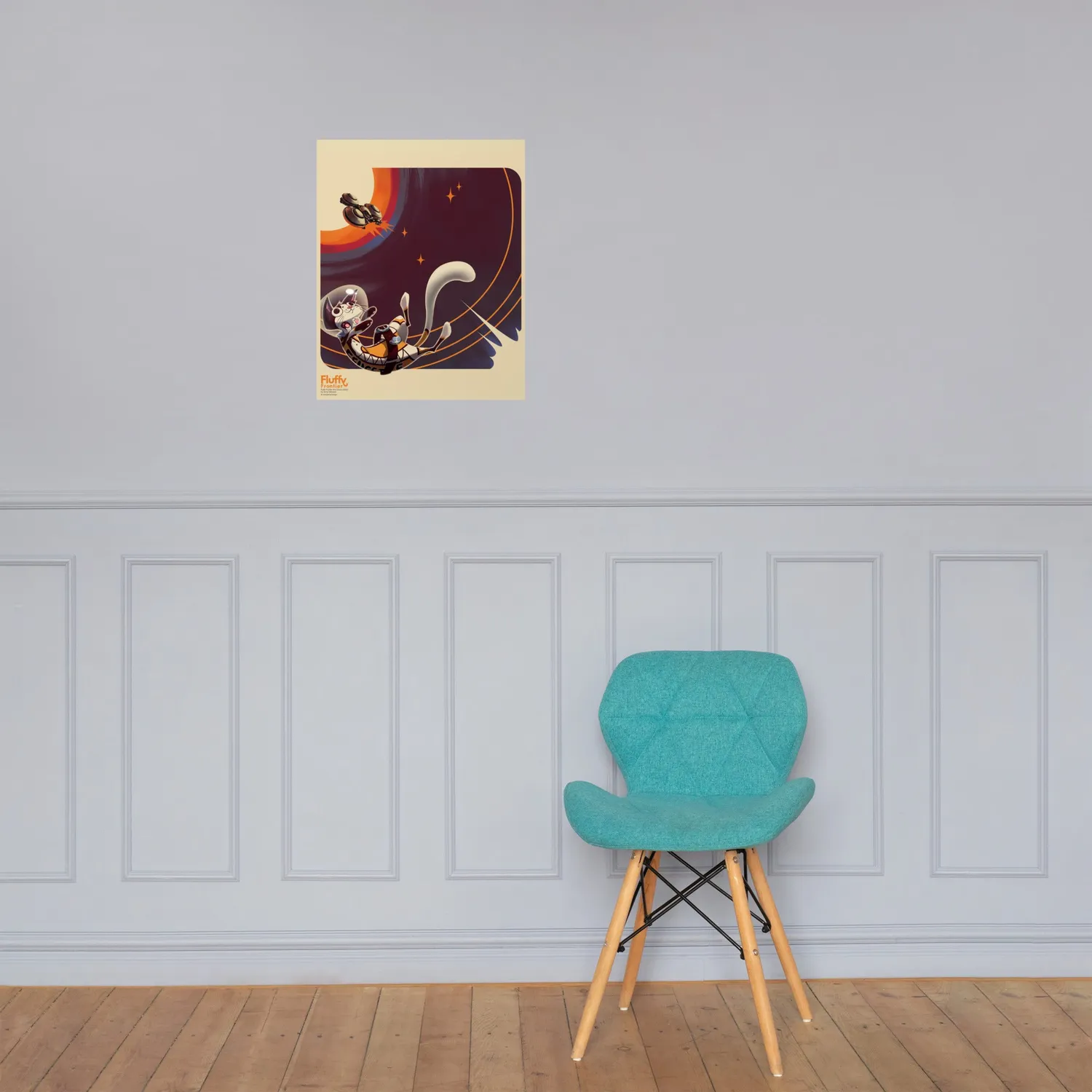 ION Game Design Fluffy Frontier poster 40x50 mat 16x20
