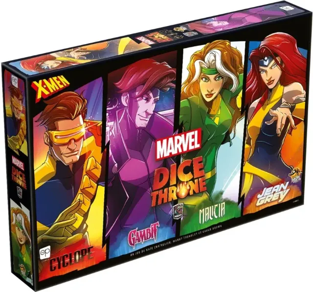 Dice Throne X-Men jeu de dés Cyclope Gambit Malicia Jean Grey