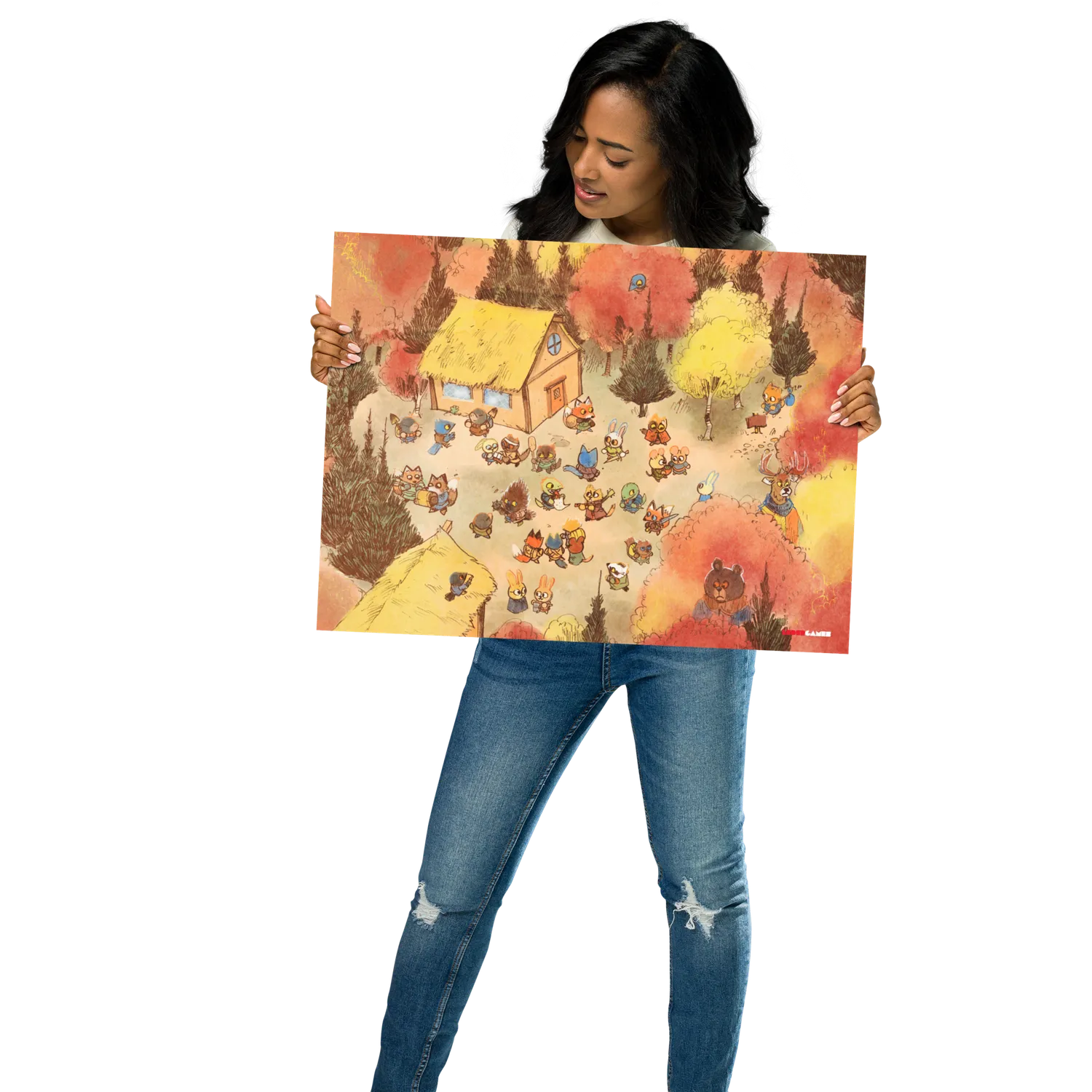 Leder Games Root Hirelings affiche 8x10 chibi