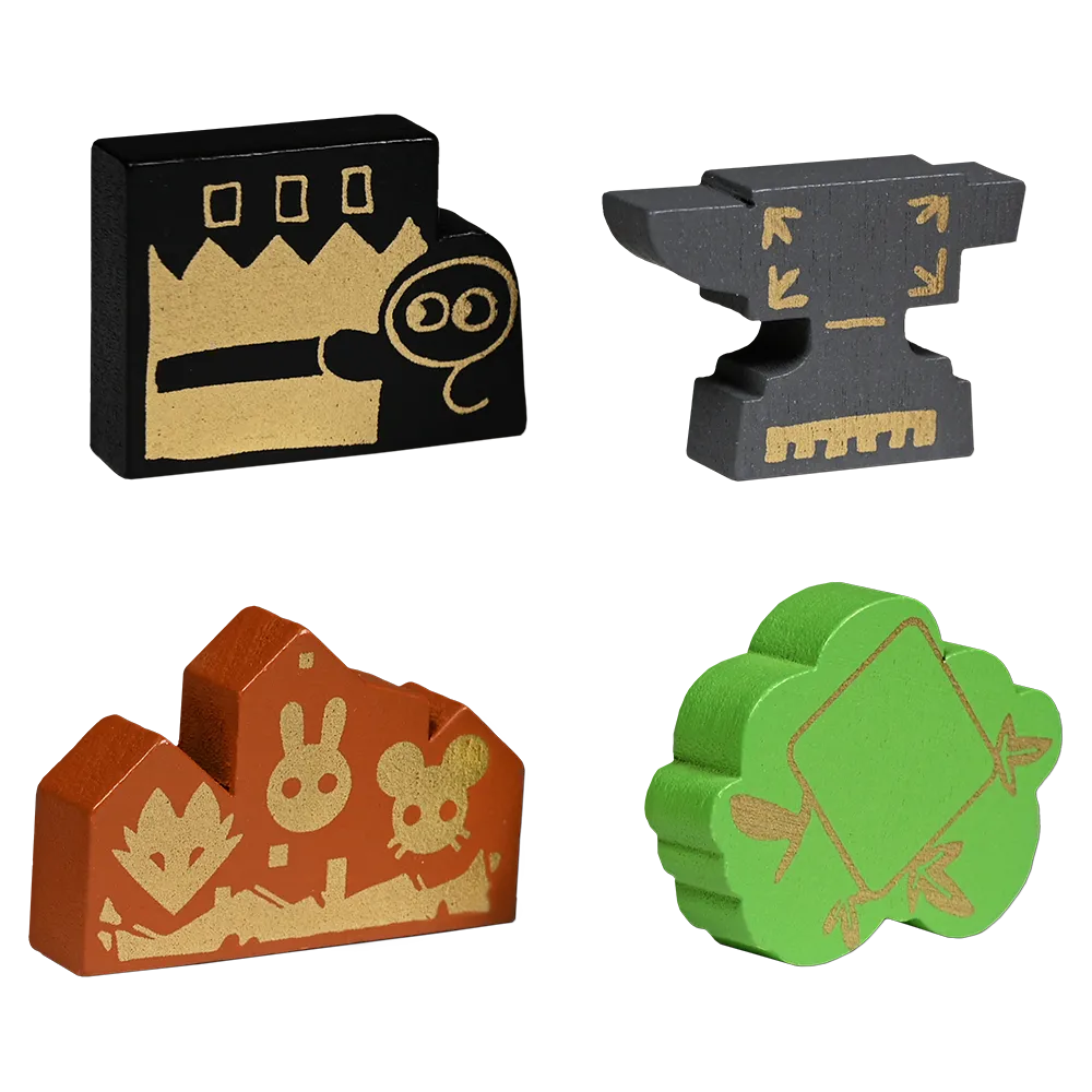 Leder Games Root Landmarks Pack extension 4 figurines bois