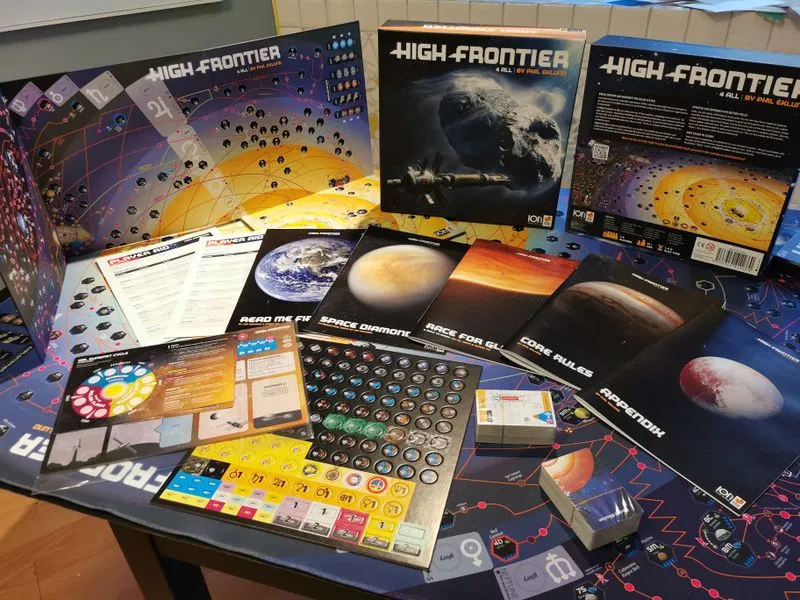ION Game Design High Frontier 4 All jeu de société spatial coopératif