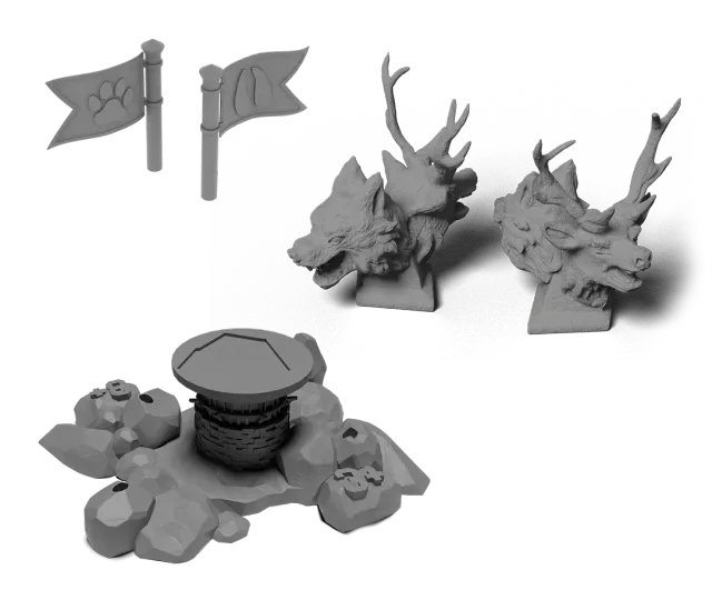 Inside Up Games Tug of Roar set miniatures jeu société