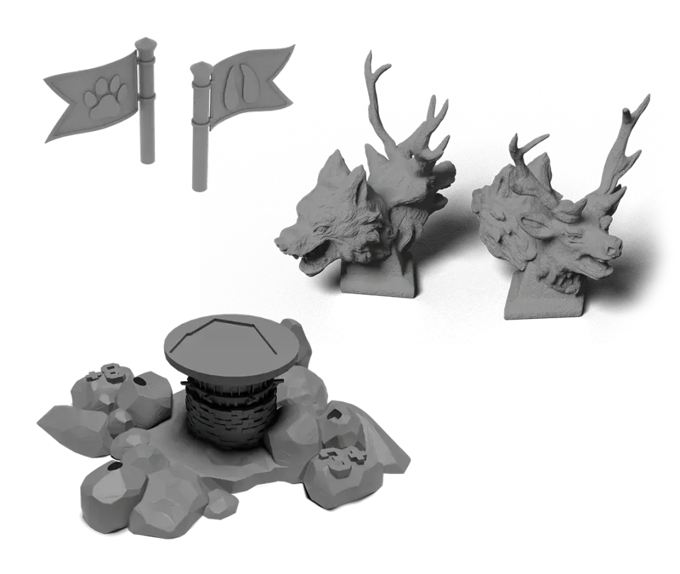 Inside Up Games Tug of Roar set miniatures jeu société