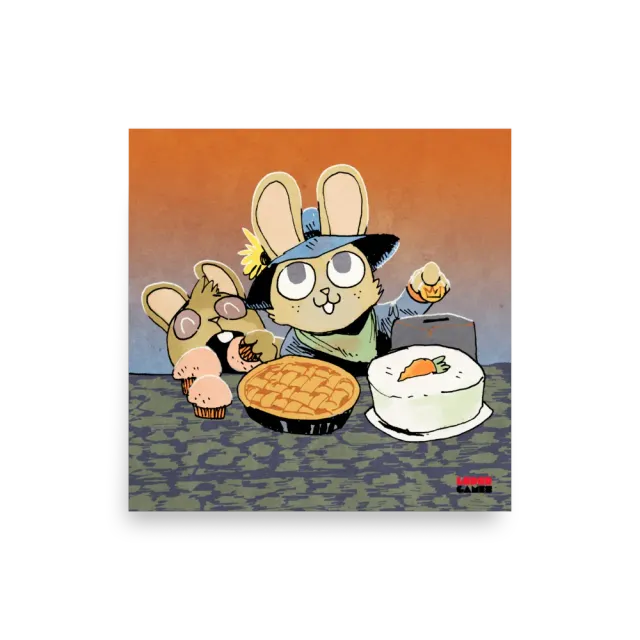 Leder Games Root Bake Sale affiche 25x25 festin lapins