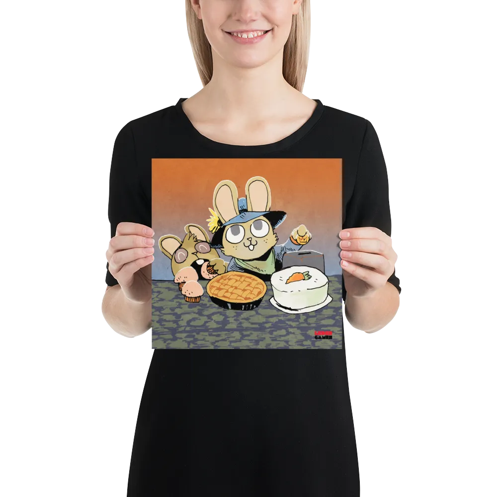 Leder Games Root Bake Sale affiche 25x25 festin lapins