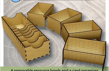 Inside Up Games Earth insert bois rangement boîte