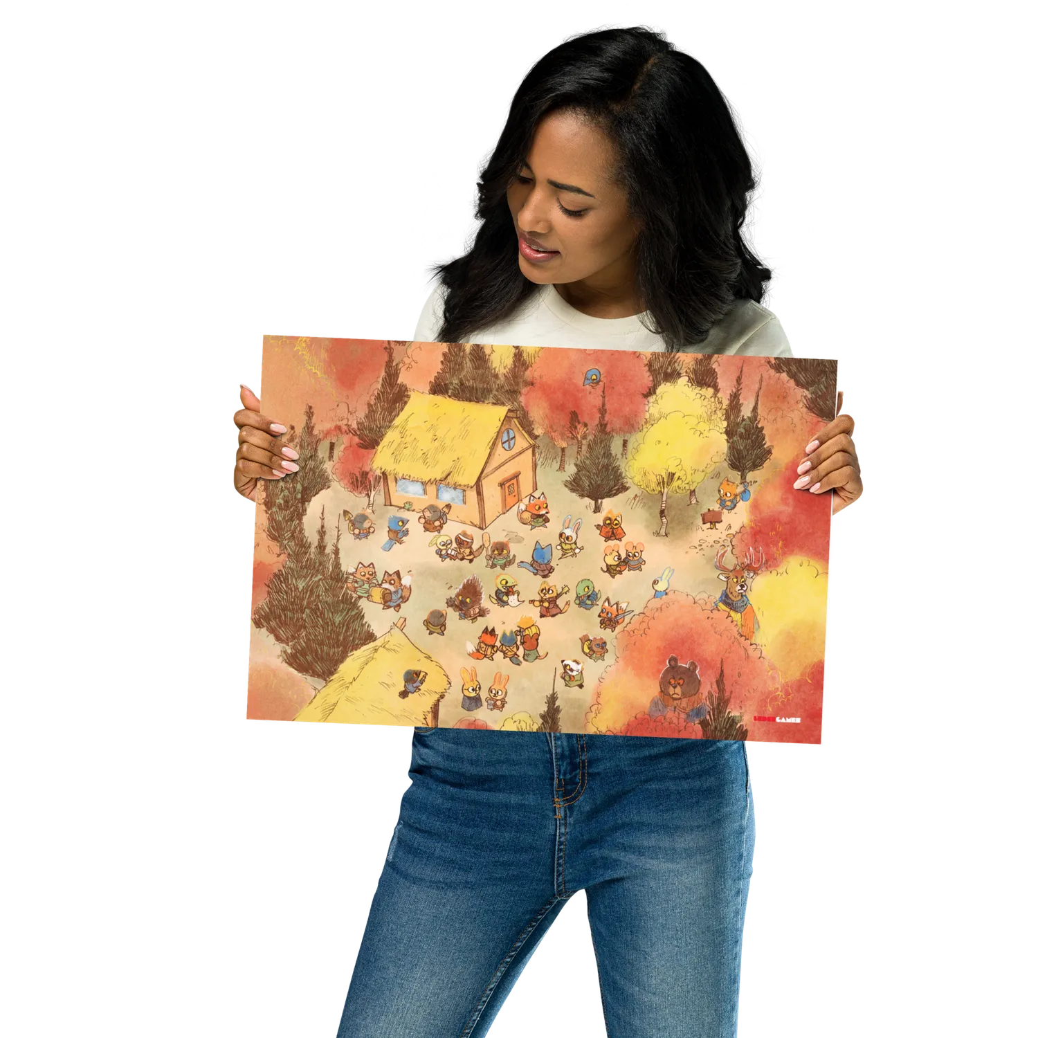 Leder Games Root Hirelings affiche 8x10 chibi
