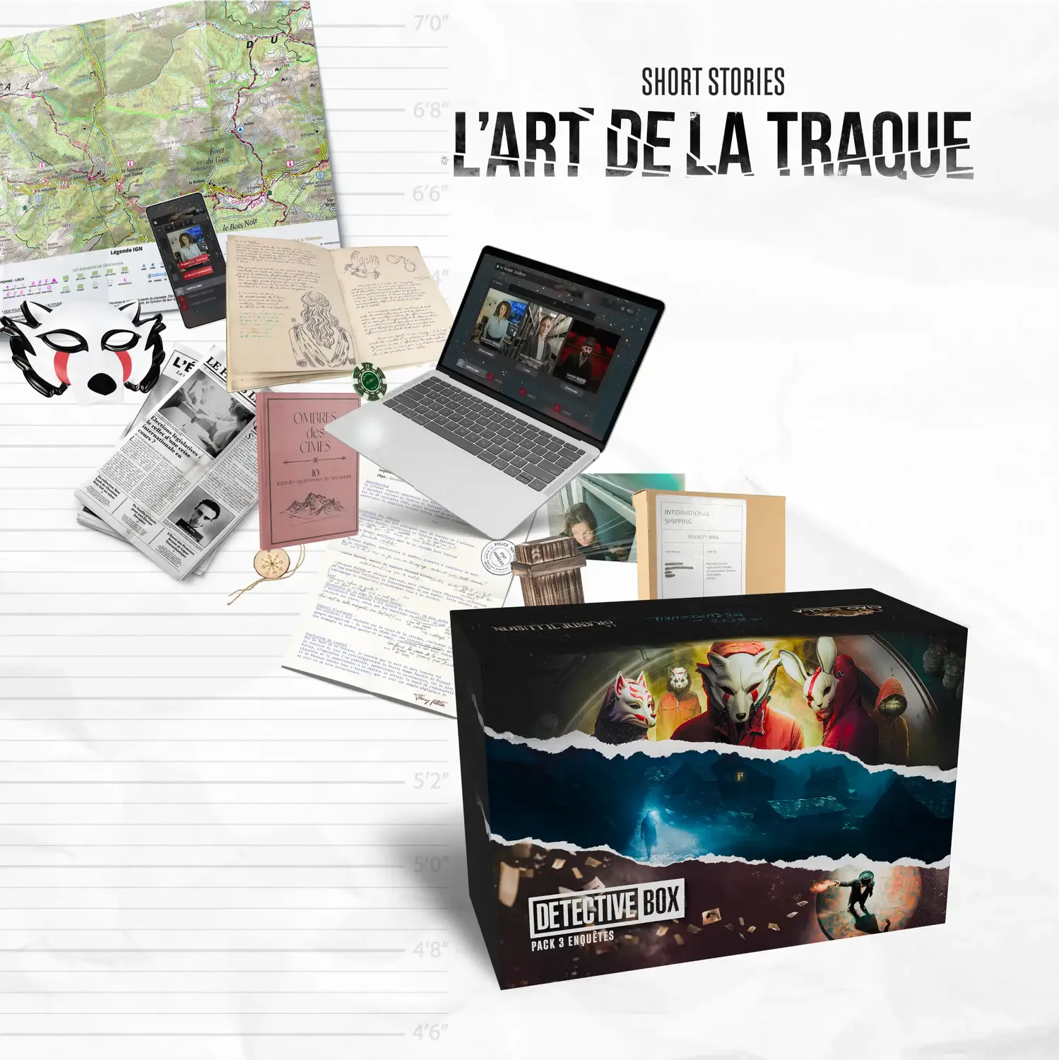 Detective Box Pack Ultime jeu d'enquête 5 enquêtes