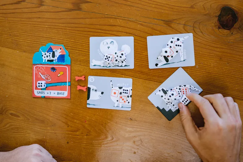 CMYK Spots jeu de dés carton 18 jeux stop ou encore