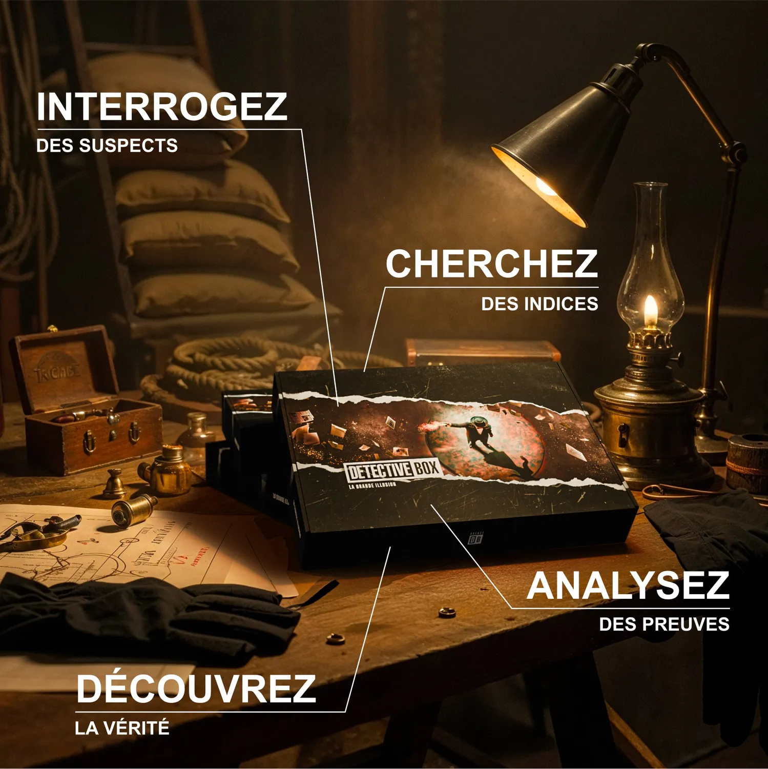 Detective Box Pack 3 enquêtes jeu enquête 3 aventures
