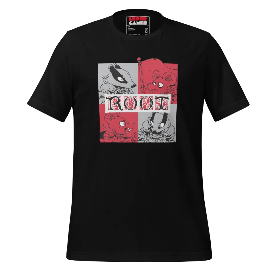 Leder Games Root Marauder Factions t-shirt noir M