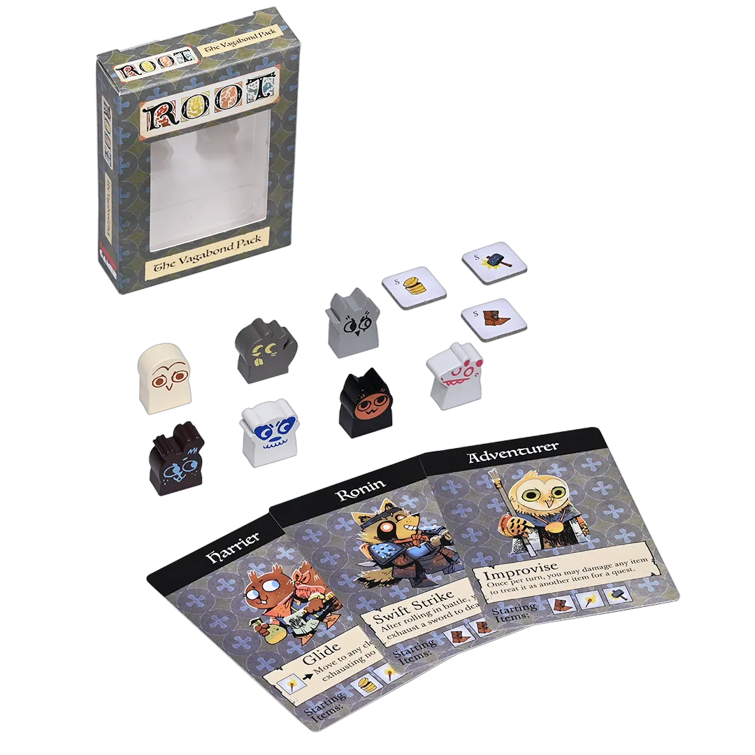Leder Games Root Vagabond Pack extension 7 meeples