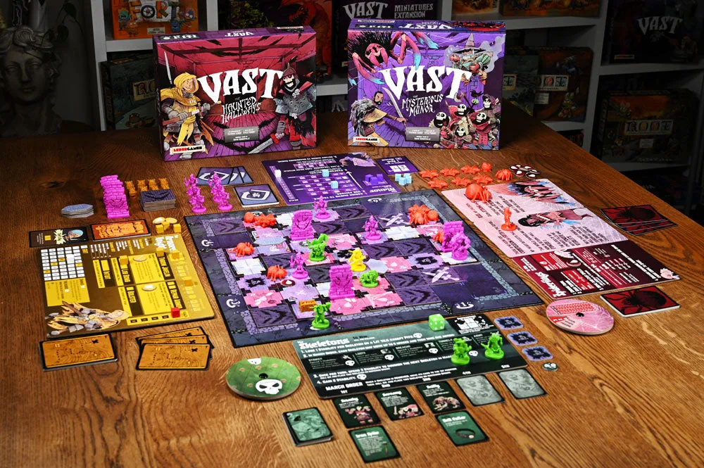 Leder Games Vast Mysterious Manor coffret jeu + extension meeples