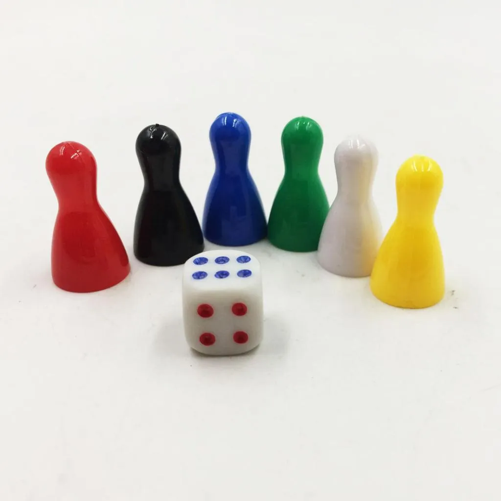 ION Game Design Pack 6 pions dés jeu de société multicolore