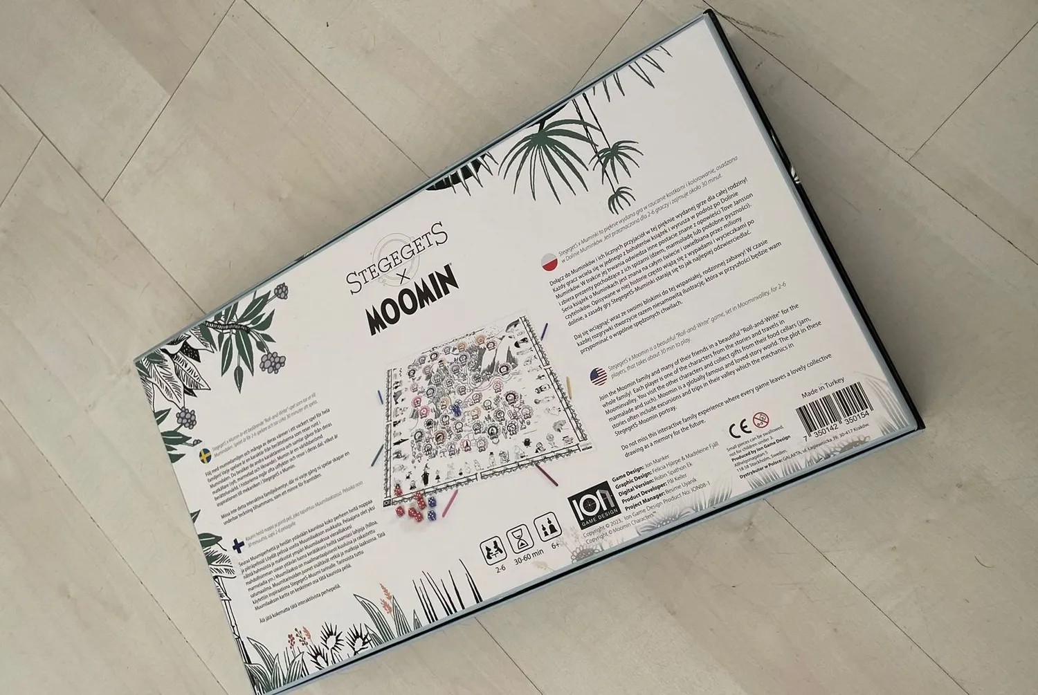 ION Game Design StegegetS Moomin jeu roll & write famille