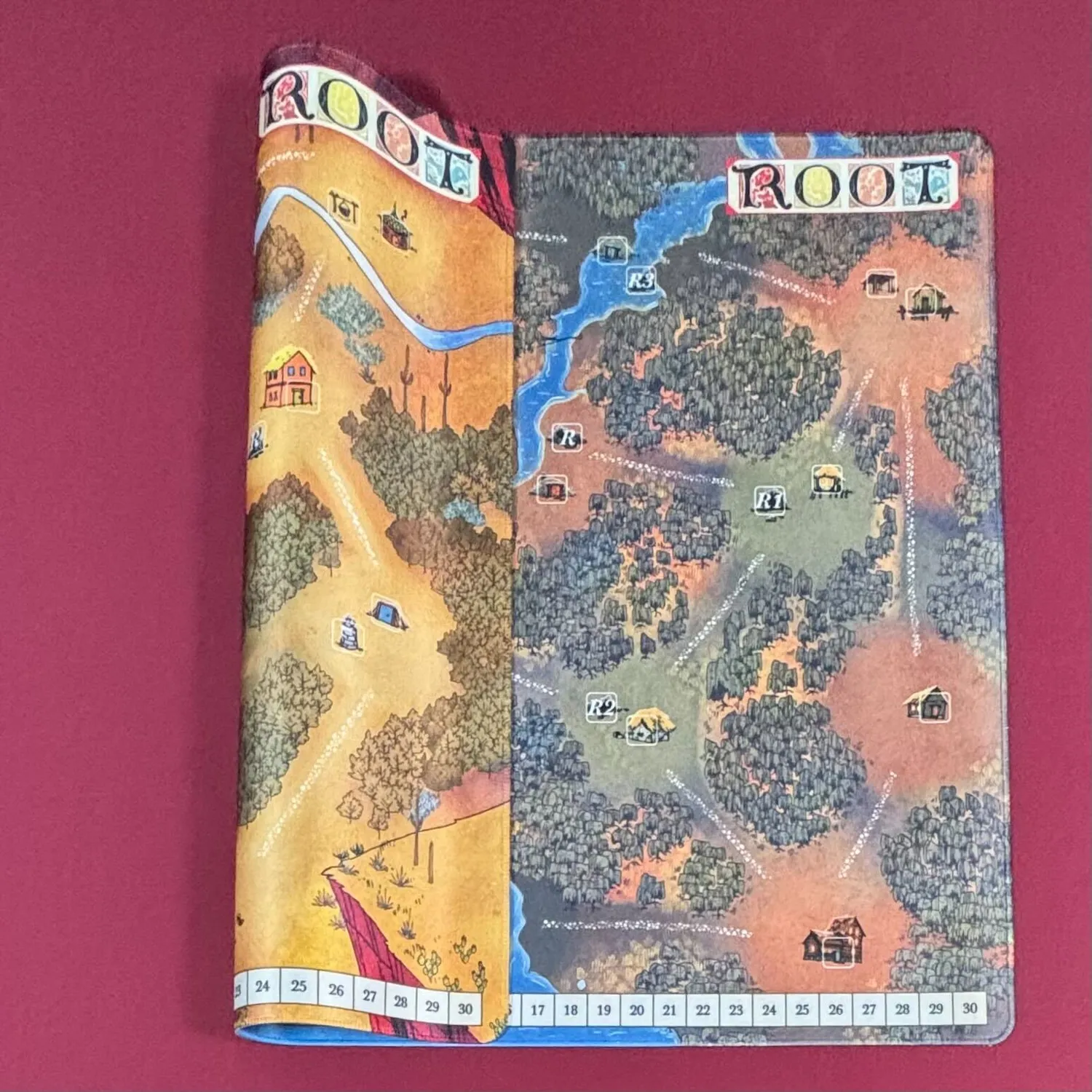 Leder Games Root Marsh Gorge tapis de jeu double-face néoprène