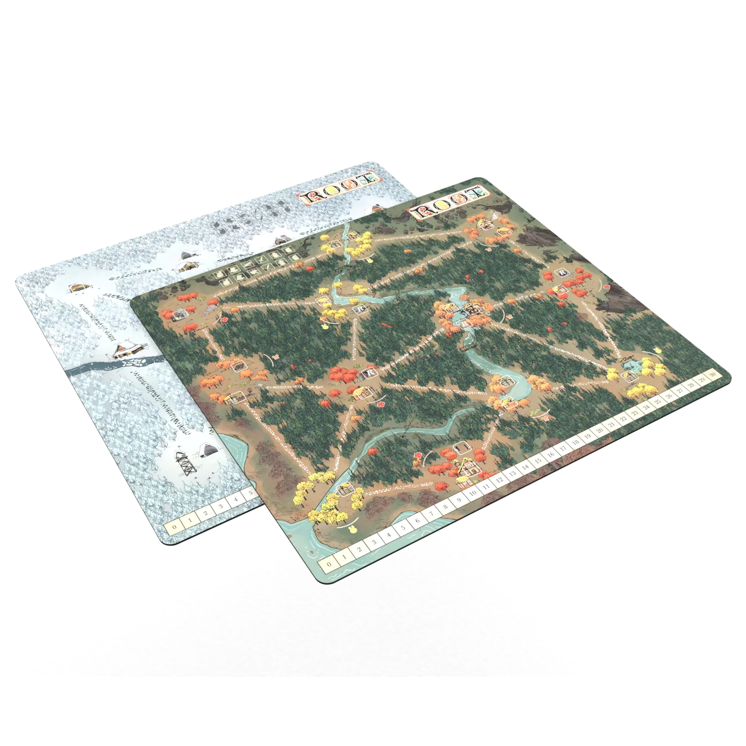 Leder Games Root Playmat Fall/Winter tapis de jeu double face