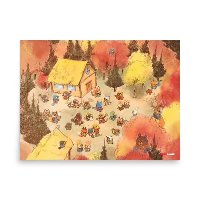 Leder Games Root Hirelings affiche 8x10 chibi