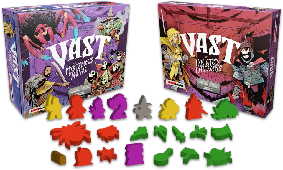 Leder Games Vast Mysterious Manor coffret jeu + extension meeples
