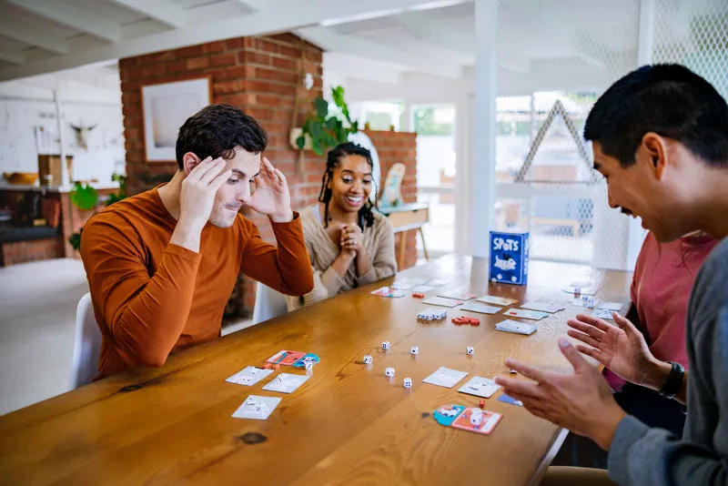 CMYK Spots jeu de dés carton 18 jeux stop ou encore