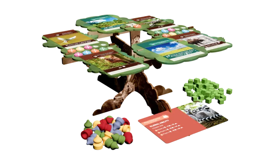 Inside Up Games Earth Fauna arbre support bois