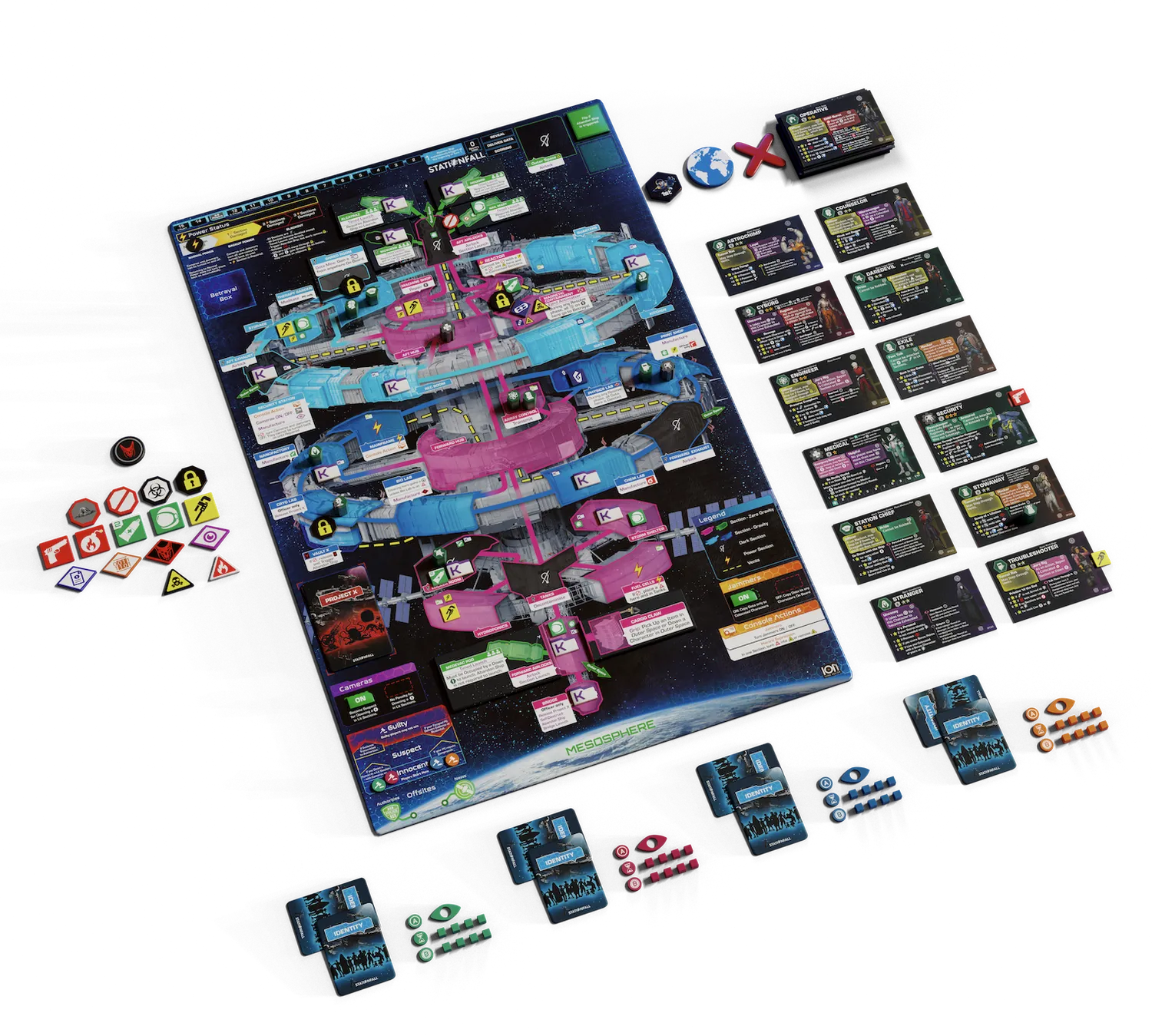 ION Game Design Stationfall jeu de société spatial coopératif