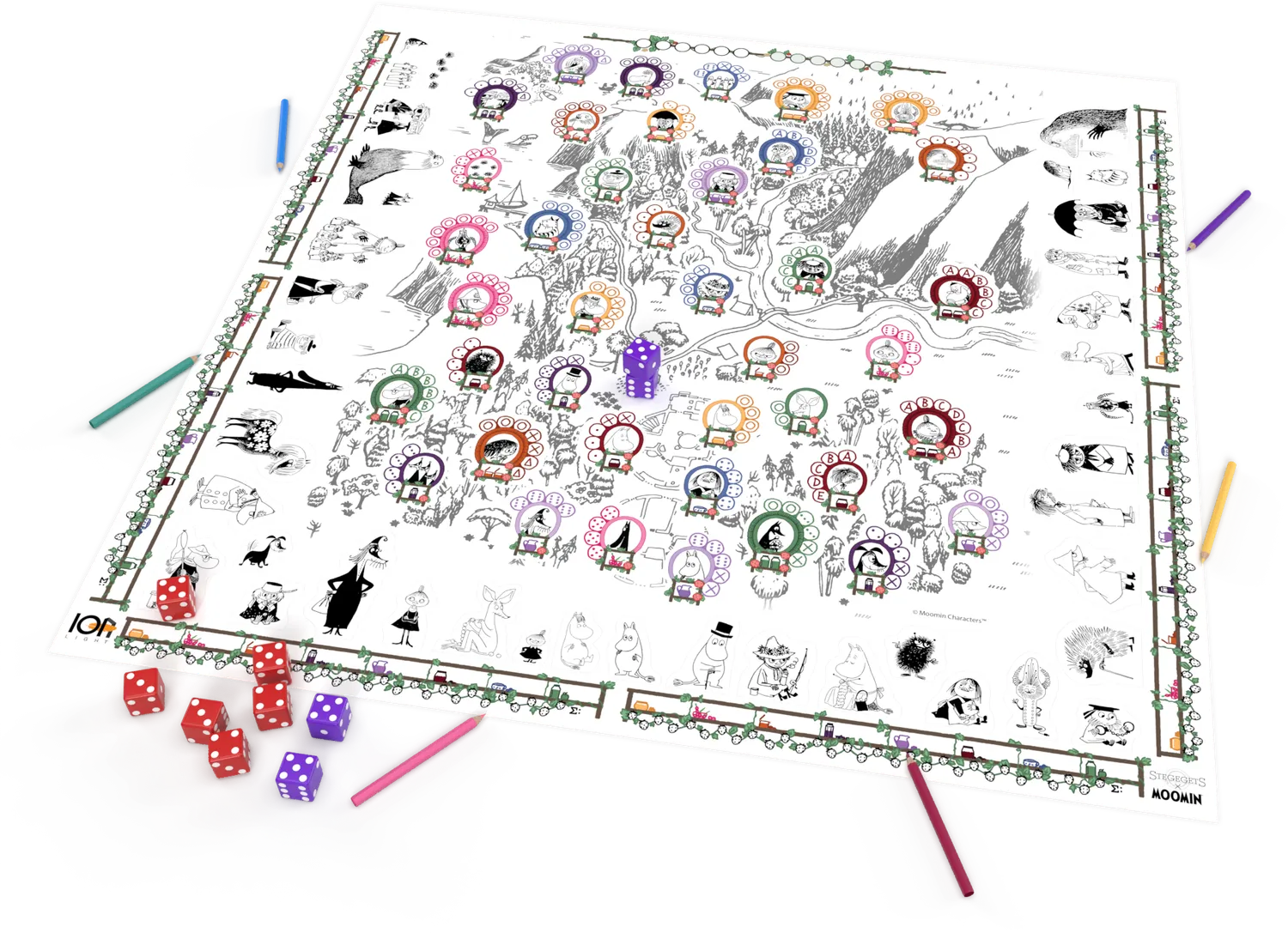 ION Game Design StegegetS Moomin jeu roll & write famille