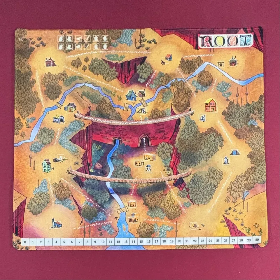 Leder Games Root Marsh Gorge tapis de jeu double-face néoprène