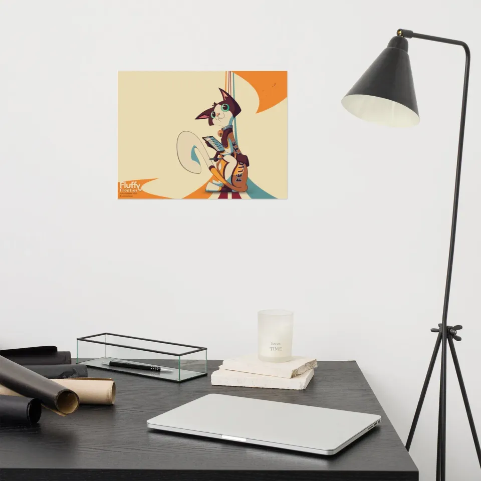 ION Game Design Fluffy Frontier poster 16x12 mat